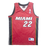 CHAMPION Miami 22 Nba Mens Vest Red Sleeveless USA V-Neck XS