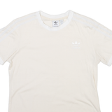 ADIDAS Womens T-Shirt Cream UK 12