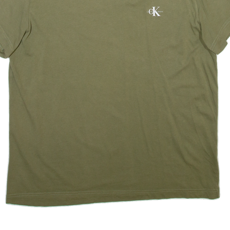 CALVIN KLEIN JEANS Mens T-Shirt Green M