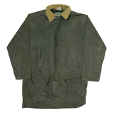 PHARHANI Mens Chore Jacket Green Leather XL