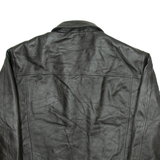 CROFT & BARROW Mens Biker Jacket Black Leather XL