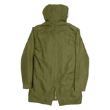 Mens Overcoat Jacket Green  Hooded L