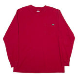 DICKIES Mens T-Shirt Red Long Sleeve XL