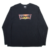 LEVI'S Mens T-Shirt Black Long Sleeve XL