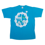 JERZEES Mens T-Shirt Blue L