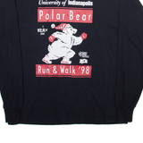 ALL SPORT University Of Indianapolis Mens T-Shirt Black Long Sleeve USA L