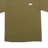 DKNY Mens T-Shirt Green Crew Neck M