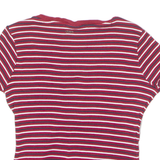 GUESS Lace Neck Womens T-Shirt Red UK 6