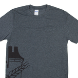 GILDAN Castle Mens T-Shirt Grey M