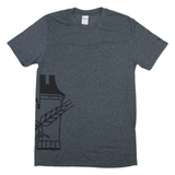 GILDAN Castle Mens T-Shirt Grey M