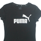 PUMA Womens T-Shirt Black UK 8