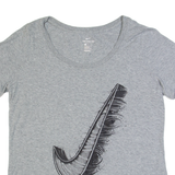 NIKE Womens T-Shirt Grey L