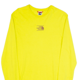 THE NORTH FACE Mens T-Shirt Yellow 3/4 Sleeve XS