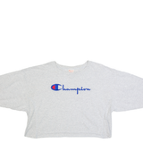 CHAMPION Cropped Womens T-Shirt Grey M