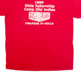 ONEITA 1999 Dixie Fellowship Mens T-Shirt Red 90s USA L