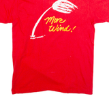 FLEETWOOD More WInd! Mens T-Shirt Red 90s Crew Neck M