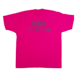 FRUIT OF THE LOOM Union Springs Triathlon Mens T-Shirt Pink 90s USA XL