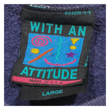 WITH AN ATTITUDE Penn State University Mens Sweatshirt Blue 90s USA L