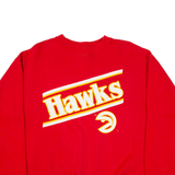 STARTER Atlanta Hawks Mens Sweatshirt Red USA L