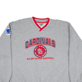 LEESPORT St. Louis Cardinals Mens Sweatshirt Grey V-Neck 90s USA XL