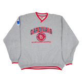 LEESPORT St. Louis Cardinals Mens Sweatshirt Grey V-Neck 90s USA XL