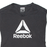 REEBOK Womens T-Shirt Black L