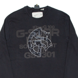 G-STAR Mens T-Shirt Black Long Sleeve M