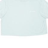 COLUMBIA Cropped Womens T-Shirt Blue M