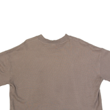 REEBOK Ribbed Cropped Womens T-Shirt Brown XL