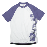 CRANE SPORTS Cycling Womens Jersey White 1/2 Zip UK 14