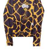 RACMMER Giraffe Print Full Zip Cycling Womens Jersey Brown Long Sleeve S