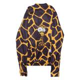 RACMMER Giraffe Print Full Zip Cycling Womens Jersey Brown Long Sleeve S