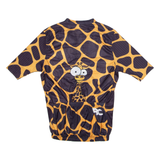 RACMMER Giraffe Print Full Zip Cycling Womens Jersey Brown M