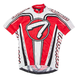 THOEMUS Full Zip Cycling Mens Jersey Red High Neck M