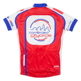 WAMS Full Zip Cycling Mens Jersey Red High Neck XS