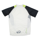 GO SPORT Cycling Mens Jersey White 1/4 Zip 2XL