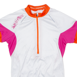 ICEPEAK Cycling Womens Jersey White 1/2 Zip UK 10