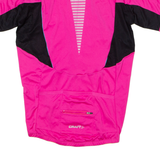 CRAFT Full Zip Cycling Mens Jersey Pink High Neck M