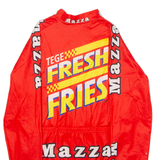 TEKER Mazza Cycles Wind-Tex Full Zip Cycling Mens Jersey Red High Neck M