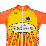 TEKER Mazza Cycles Full Zip Cycling Mens Jersey Orange High Neck M