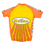 TEKER Mazza Cycles Full Zip Cycling Mens Jersey Orange High Neck M
