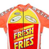 TEKER Mazza Cycles Full Zip Cycling Mens Jersey Red High Neck M