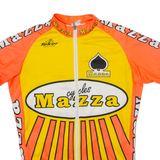 TEKER Mazza Cycles Full Zip Cycling Mens Jersey Orange High Neck S