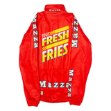 TEKER Mazza Cycles Full Zip Cycling Mens Jersey Red Long Sleeve High Neck S