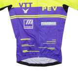Full Zip Cycling Mens Jersey Purple High Neck M
