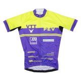 Full Zip Cycling Mens Jersey Purple High Neck M