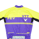 Full Zip Cycling Mens Jersey Purple High Neck M