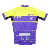 Full Zip Cycling Mens Jersey Purple High Neck M