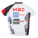 WAMS Full Zip Cycling Mens Jersey White High Neck M