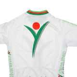 TZAMO Full Zip Cycling Mens Jersey White High Neck M